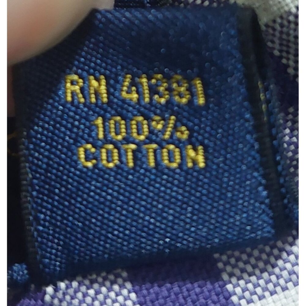 Polo Ralph Lauren Men's Purple Gingham Long-Sleeve Button-Up Shirt Medium - Picture 4 of 9